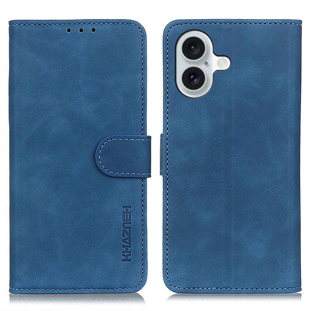 KHAZNEH For iPhone 16 Case Retro Leather Phone Cover with Wallet Stand Blue
KHAZNEH For iPhone 16 Case Retro Leather Phone Cover with Wallet Stand Blue