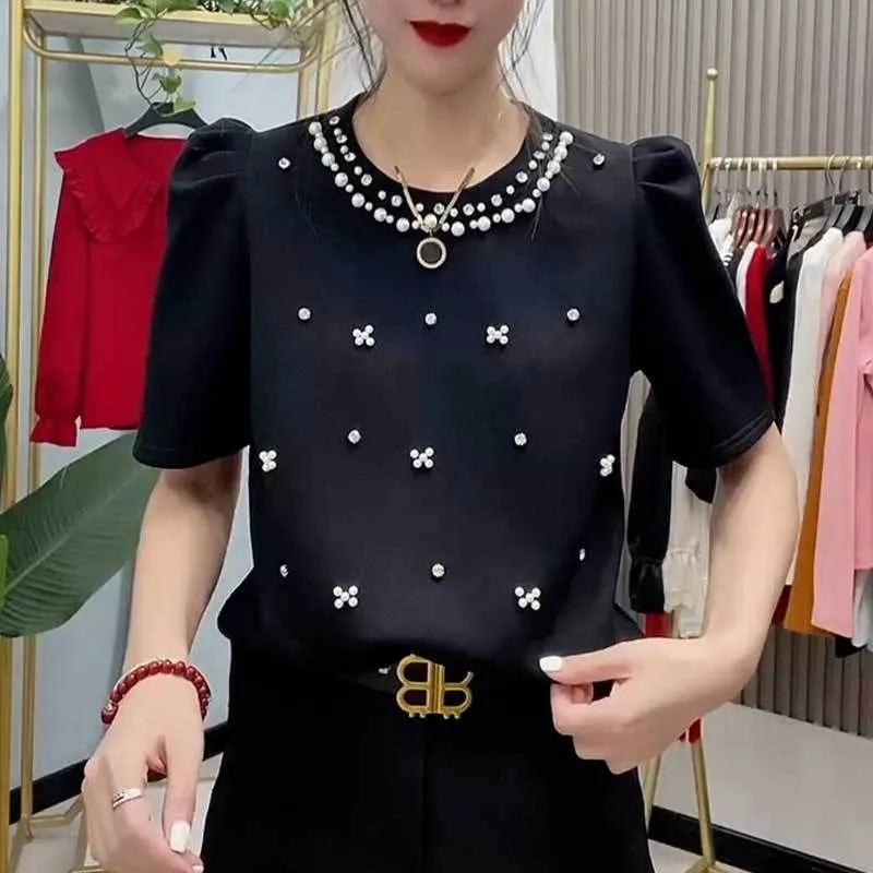 Women s Spring/Summer Crew Neck Short Sleeve T-Shirt Sweet Bubble Sleeves Slimming Pullover Top XS чорний
Women s Spring/Summer Crew Neck Short Sleeve T-Shirt Sweet Bubble Sleeves Slimming Pullover Top XS чорний
