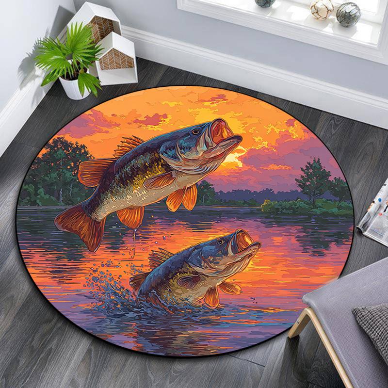 Lake Bass Round Area Rug,Carpet Rug for Living Room Bedroom Sofa Playroom Decor,Non-slip Floor Mat 80cmx80cm
Lake Bass Round Area Rug,Carpet Rug for Living Room Bedroom Sofa Playroom Decor,Non-slip Floor Mat 80cmx80cm