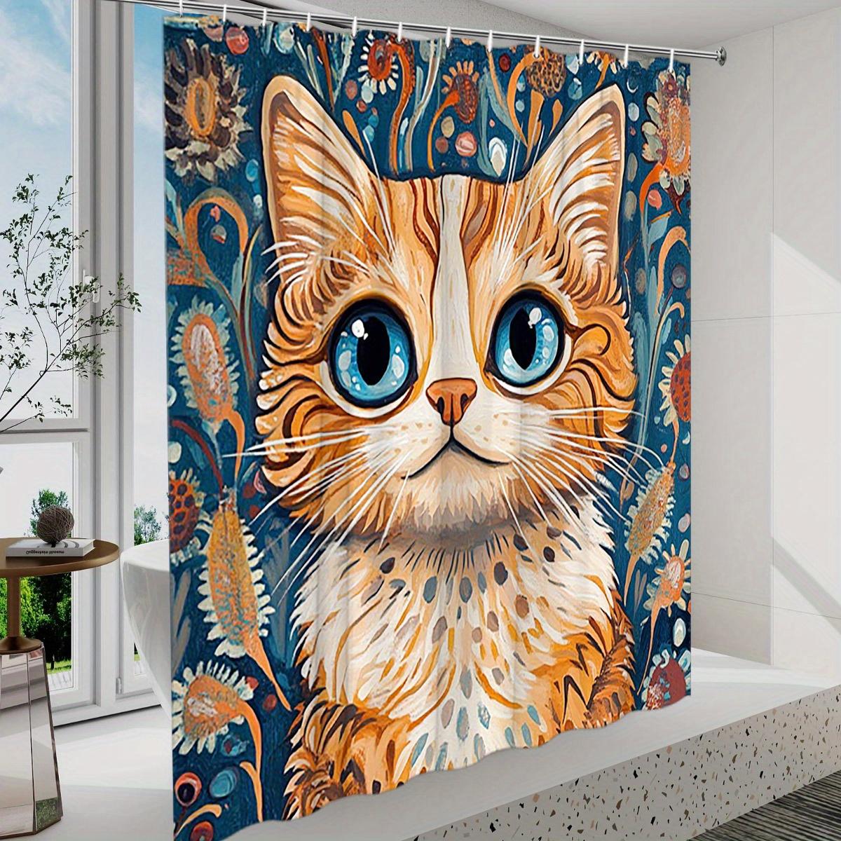Charming Orange Cat with Blue Eyes Shower Curtain - Water-Resistant, Easy to Clean, Adds a Cute and Adorable Touch to Your W90XH180cm
Charming Orange Cat with Blue Eyes Shower Curtain - Water-Resistant, Easy to Clean, Adds a Cute and Adorable Touch to Your W90XH180cm