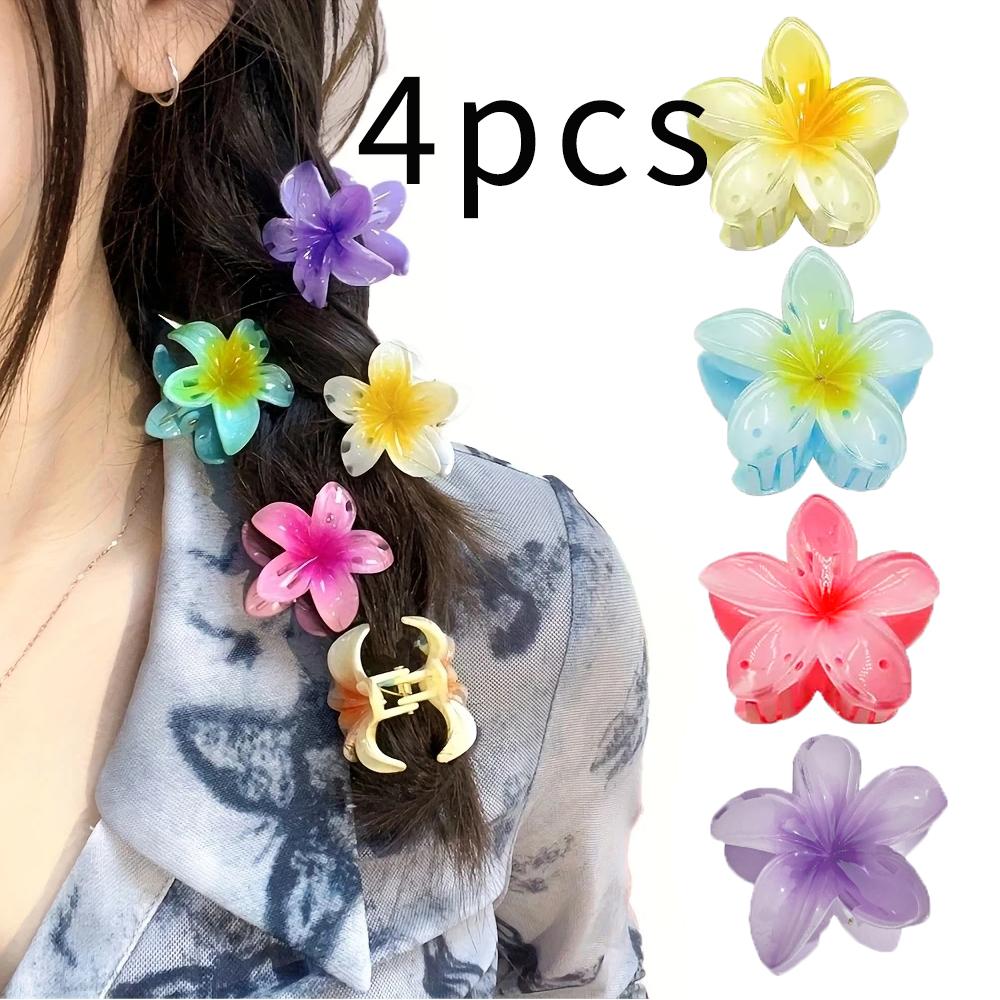 4pcs Summer flower hair clips, new duckbill and egg flower-shaped hairpin, beach vacation, sweet girl hair accessories
4pcs Summer flower hair clips, new duckbill and egg flower-shaped hairpin, beach vacation, sweet girl hair accessories