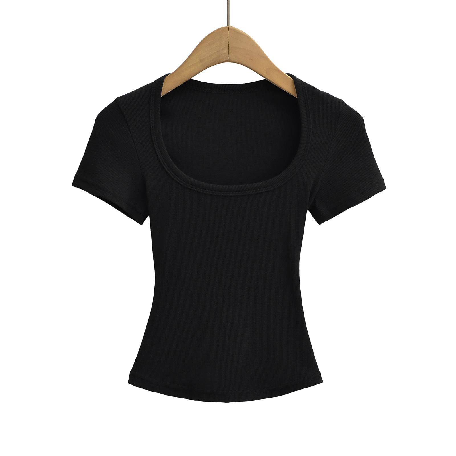 Summer Square Collar High Elastic Crop Top Ladies Short-sleeved Sexy Top Slim Pullover Bottoming Shirt M белый
Summer Square Collar High Elastic Crop Top Ladies Short-sleeved Sexy Top Slim Pullover Bottoming Shirt M белый
