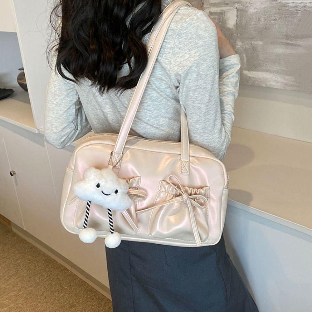 Balletcore Style Bow Handbag Solid Color Leather Shoulder Bag Fashion Bow Underarm Bag Streetwear чорний
Balletcore Style Bow Handbag Solid Color Leather Shoulder Bag Fashion Bow Underarm Bag Streetwear чорний