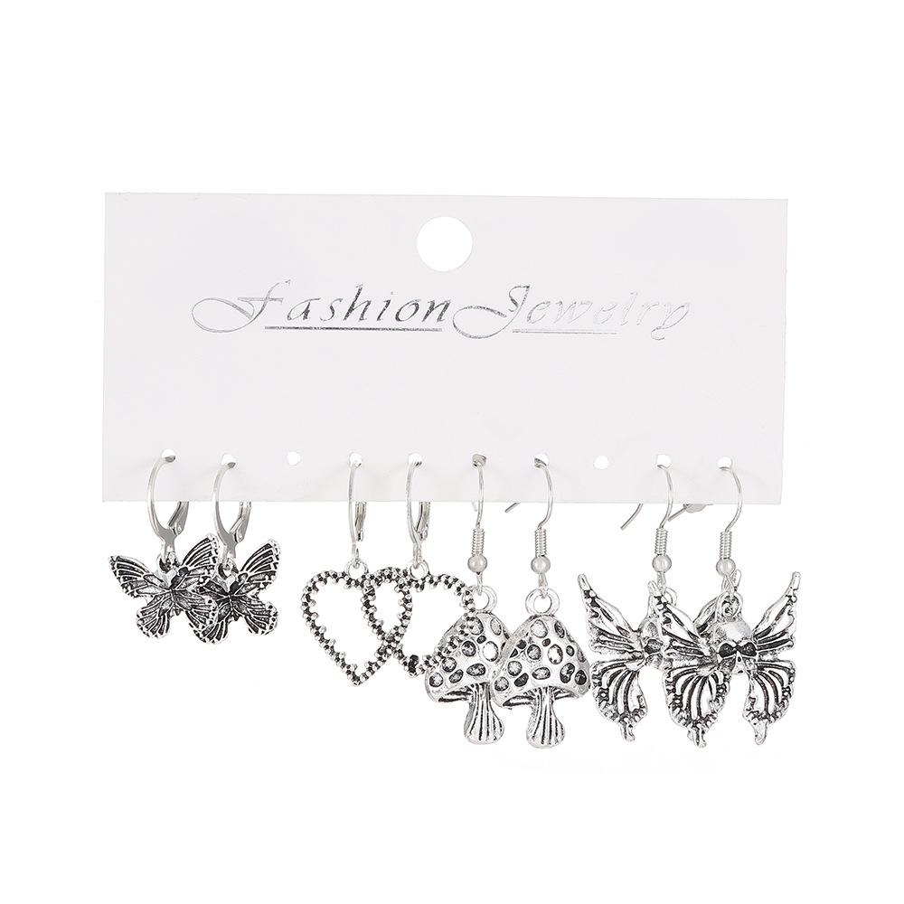 10PCS Set Personality Goth Black Butterfly Snake Heart Dangle Earring for Women Vintage Charm Hoop Earring Punk Jewelry Gift
10PCS Set Personality Goth Black Butterfly Snake Heart Dangle Earring for Women Vintage Charm Hoop Earring Punk Jewelry Gift