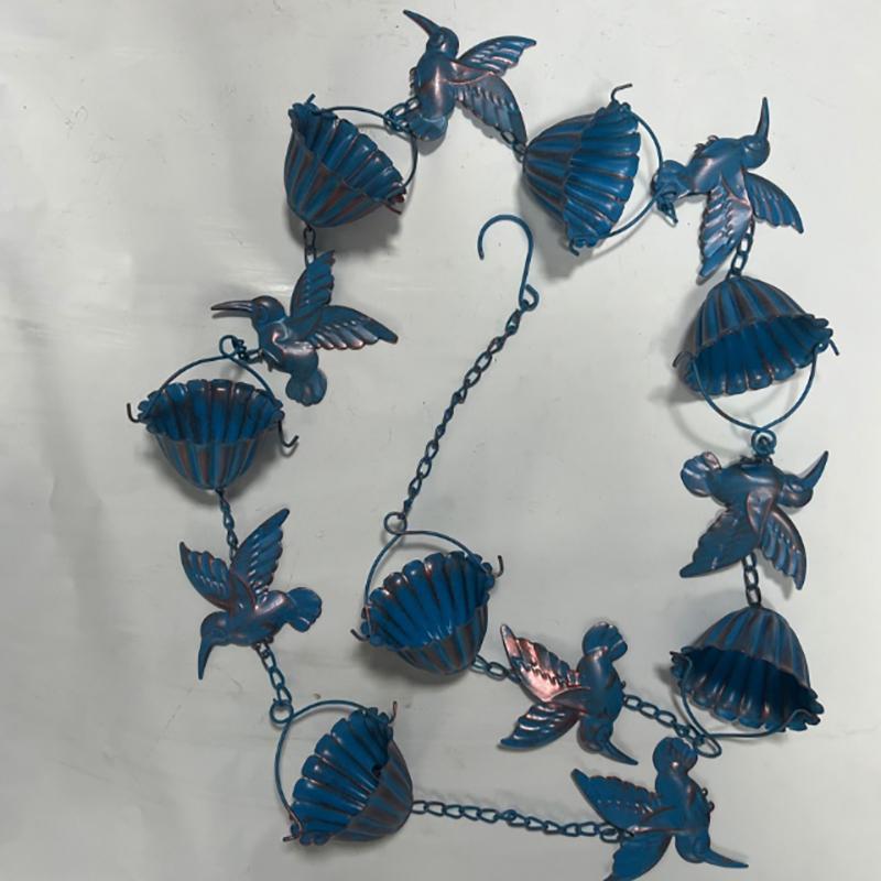 Outdoor Hummingbird Rain Chain Rain Chain With Bell 2.4 M Decorative Rain Chain синий
Outdoor Hummingbird Rain Chain Rain Chain With Bell 2.4 M Decorative Rain Chain синий