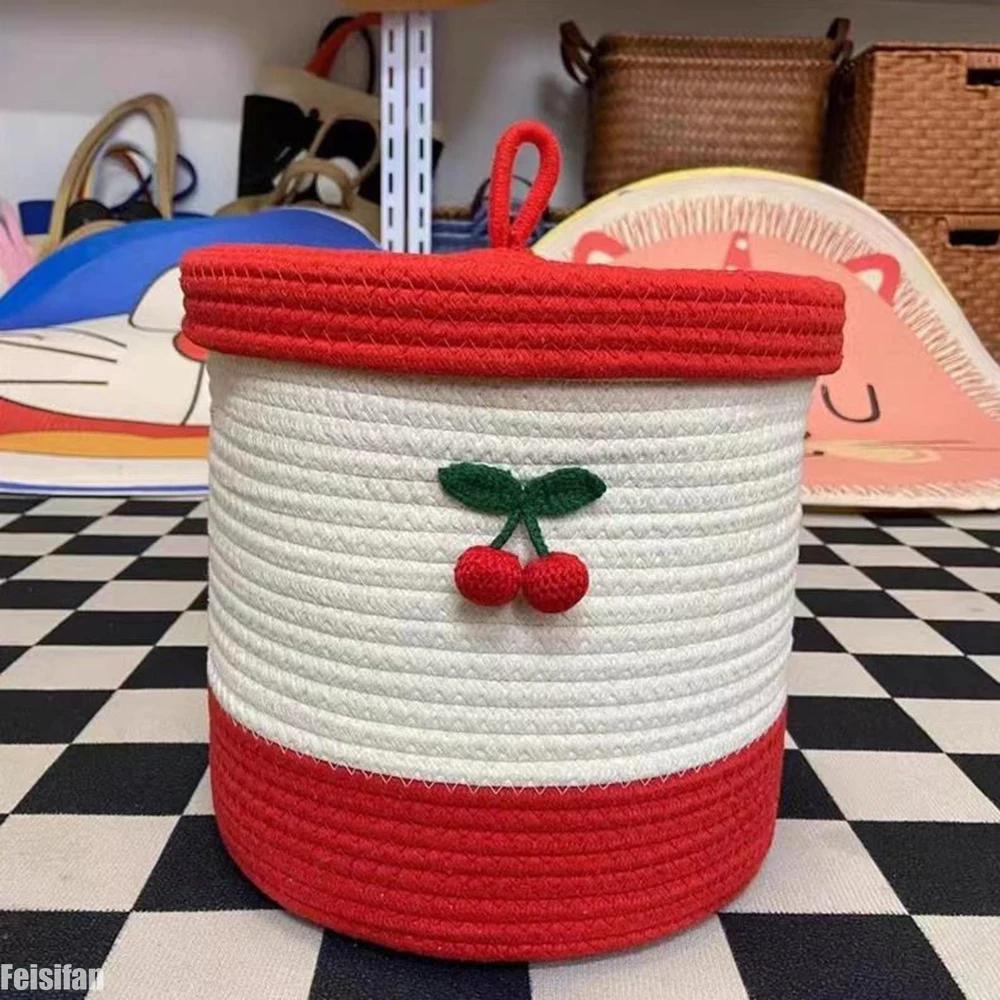 Cute Cartoon Storage Basket Cosmetics Snacks Sundries Woven Organizer Cherry Dog Rabbit Household Storage Box Home Decoration
Cute Cartoon Storage Basket Cosmetics Snacks Sundries Woven Organizer Cherry Dog Rabbit Household Storage Box Home Decoration