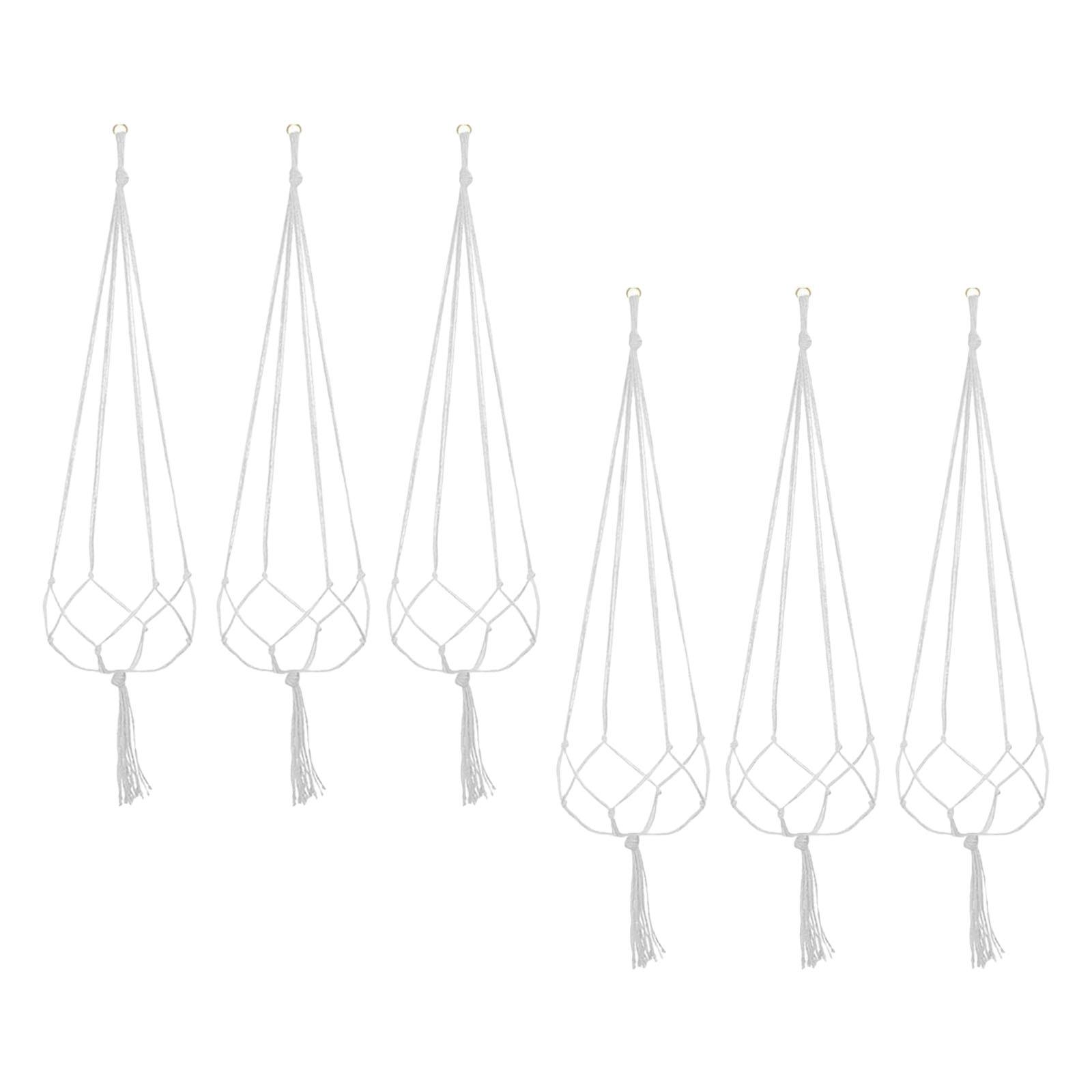 Подвесная плетеная вручную корзина макраме декоративный держатель для цветочного горшка для использования в помещении и на улице фотореквизит 2