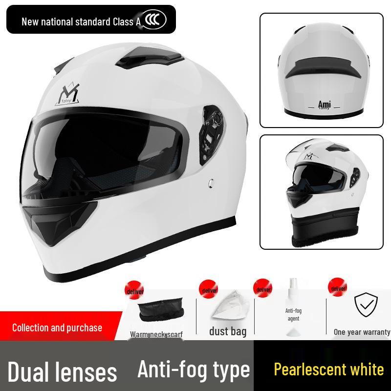 3C Certified Full Face Electric Vehicle Helmet - Winter Anti-fog, Warm, Universal for Men & Women, Cycling Safety One Size
3C Certified Full Face Electric Vehicle Helmet - Winter Anti-fog, Warm, Universal for Men & Women, Cycling Safety One Size