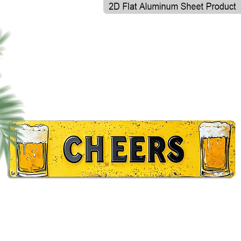 2D Flat, Vintage CHEERS Metal Sign, Street Style Hanging Decor for Home Wall Art in Living Room/Restaurant Bar/Cafe Garage Farmhouse - 4.0 × 40cm x 10cm
2D Flat, Vintage CHEERS Metal Sign, Street Style Hanging Decor for Home Wall Art in Living Room/Restaurant Bar/Cafe Garage Farmhouse - 4.0 × 40cm x 10cm