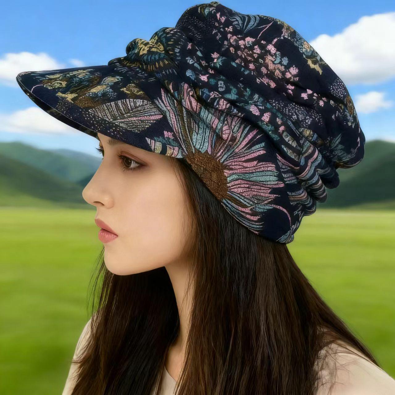 Женская плюшевая шляпа-утка с цветком для осени/зимы - Мягкий козырек, этнический стиль, идеально подходит для женщин среднего и пожилого возраста
Женская плюшевая шляпа-утка с цветком для осени/зимы - Мягкий козырек, этнический стиль, идеально подходит для женщин среднего и пожилого возраста