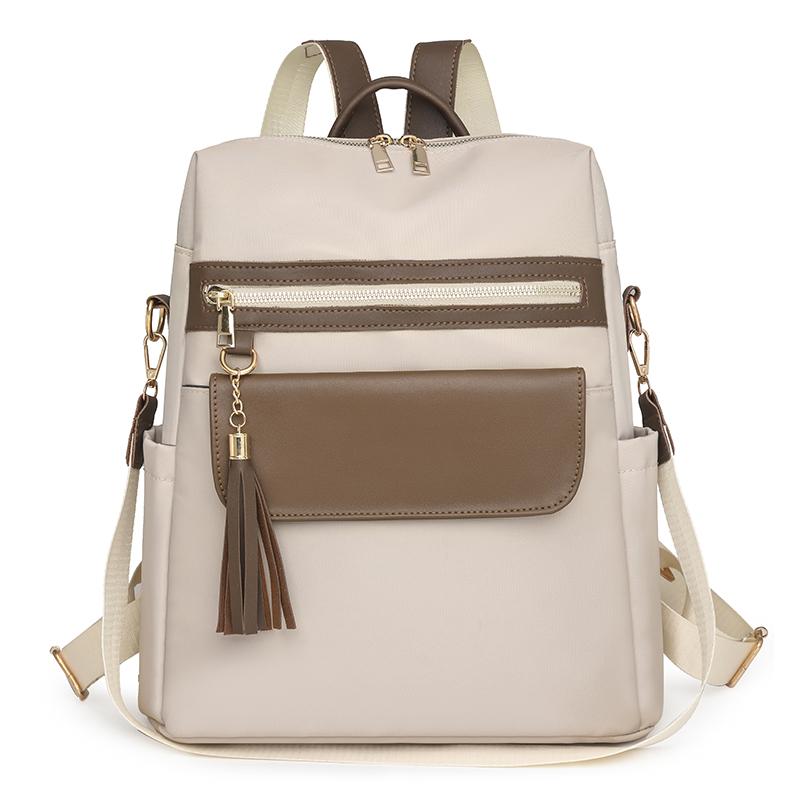 Жіночий рюкзак з китицями контрастного кольору для подорожей на природі бежевий
Жіночий рюкзак з китицями контрастного кольору для подорожей на природі бежевий