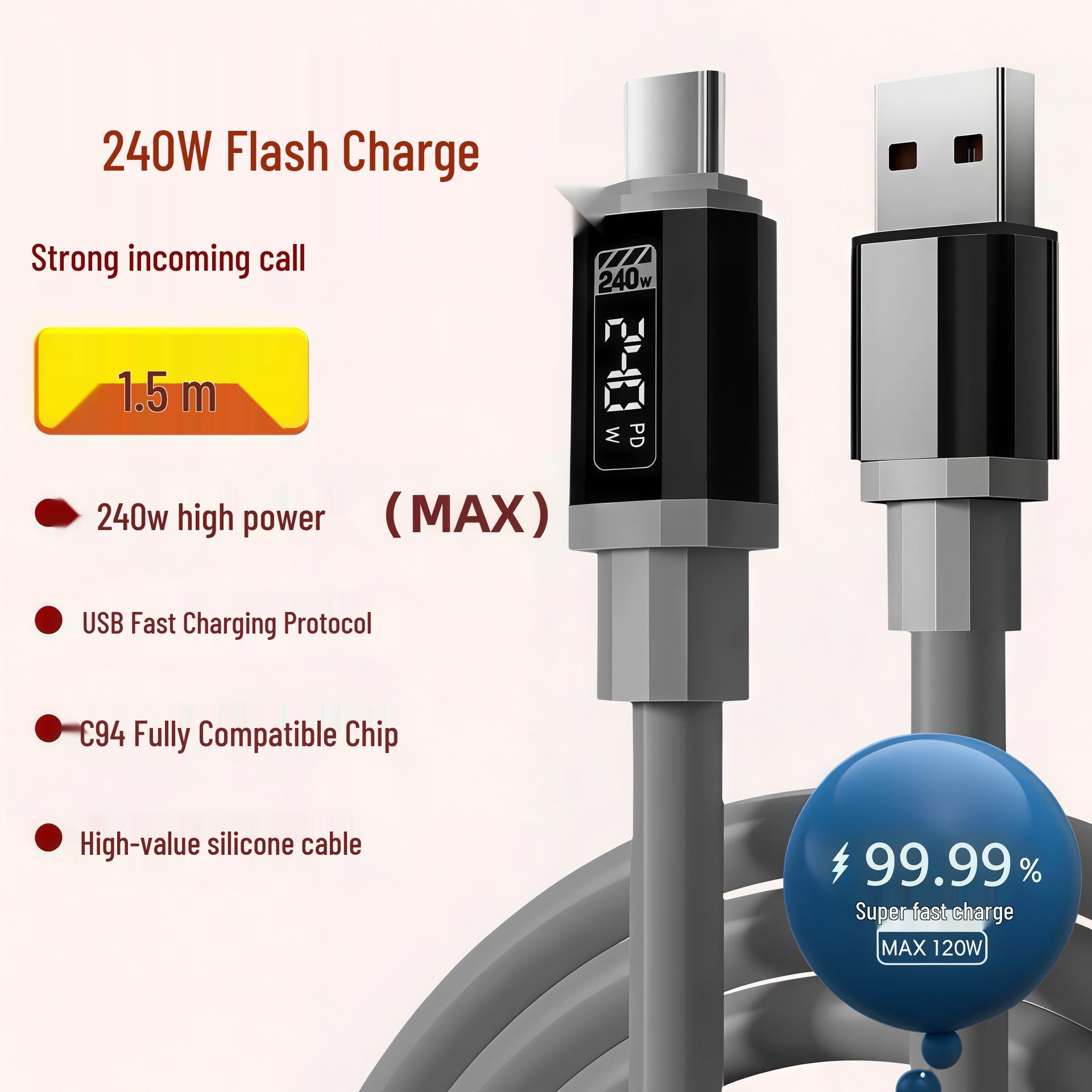 E-marker PD 240W Digital Display Fast Charger Compatible with Apple, Samsung, Xiaomi, Huawei, and Honor
E-marker PD 240W Digital Display Fast Charger Compatible with Apple, Samsung, Xiaomi, Huawei, and Honor