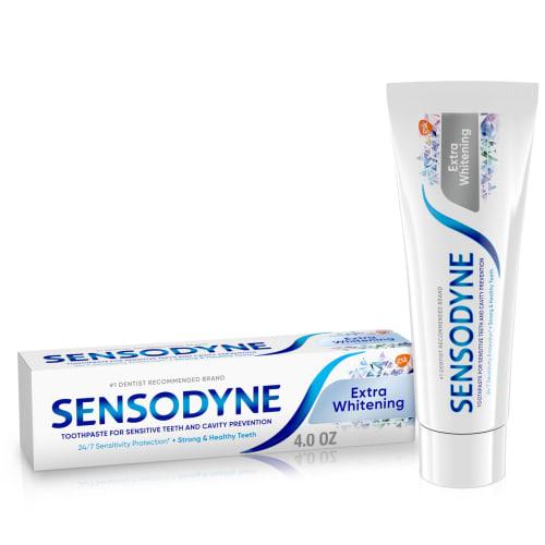 Зубная паста Sensodyne для чувствительных зубов и профилактики кариеса Экстра отбеливающая 120 мл ()
Зубная паста Sensodyne для чувствительных зубов и профилактики кариеса Экстра отбеливающая 120 мл ()