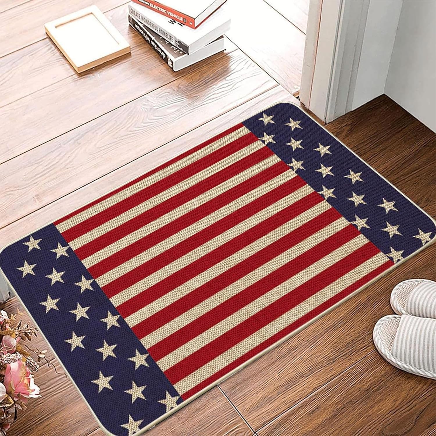 VIKAMA 40*60cm Retro American Flag Pattern Carpet Home Decoration Patriotic Door Mat Anti-Slip Indoor and Outdoor Floor Mat 40x60cm
VIKAMA 40*60cm Retro American Flag Pattern Carpet Home Decoration Patriotic Door Mat Anti-Slip Indoor and Outdoor Floor Mat 40x60cm