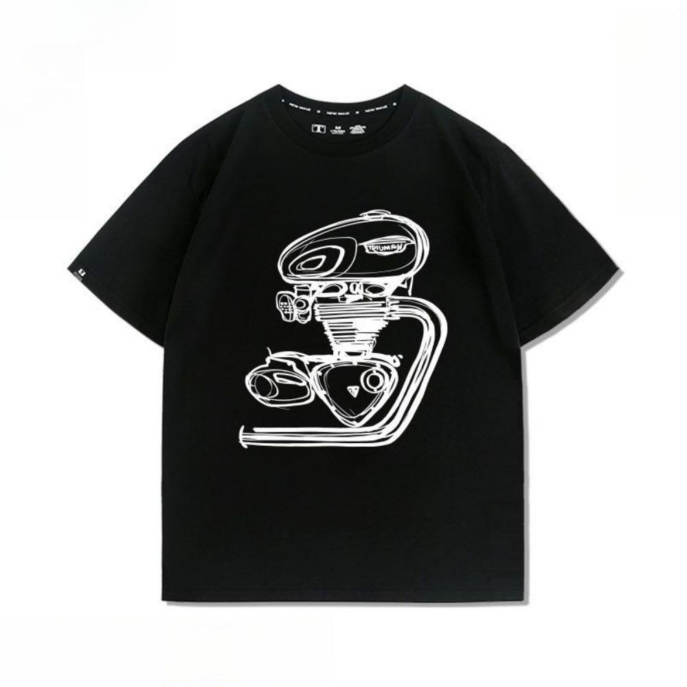 New Trendy Motorcycle Engine Modified T120 Retro Printed T-shirt for Car Enthusiasts, Men s Loose Short Sleeved Shirt M
New Trendy Motorcycle Engine Modified T120 Retro Printed T-shirt for Car Enthusiasts, Men s Loose Short Sleeved Shirt M