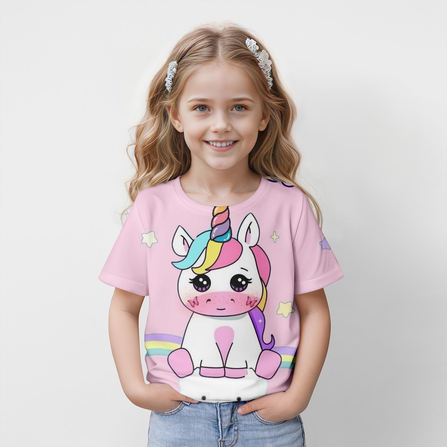 Одяг для дівчаток Дитяча футболка з коротким рукавом Милий 3D-принт з мультфільмами Дитячий літній одяг Рожевий повсякденний дитячий одяг для дівчаток 150
Одяг для дівчаток Дитяча футболка з коротким рукавом Милий 3D-принт з мультфільмами Дитячий літній одяг Рожевий повсякденний дитячий одяг для дівчаток 150