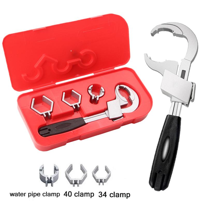 1PCS Universal Double-ended Wrench Adjustable Multifunctional Bath Wrench Aluminium Alloy Open End Spanner Bathroom Repair Hand Tool set B
1PCS Universal Double-ended Wrench Adjustable Multifunctional Bath Wrench Aluminium Alloy Open End Spanner Bathroom Repair Hand Tool set B