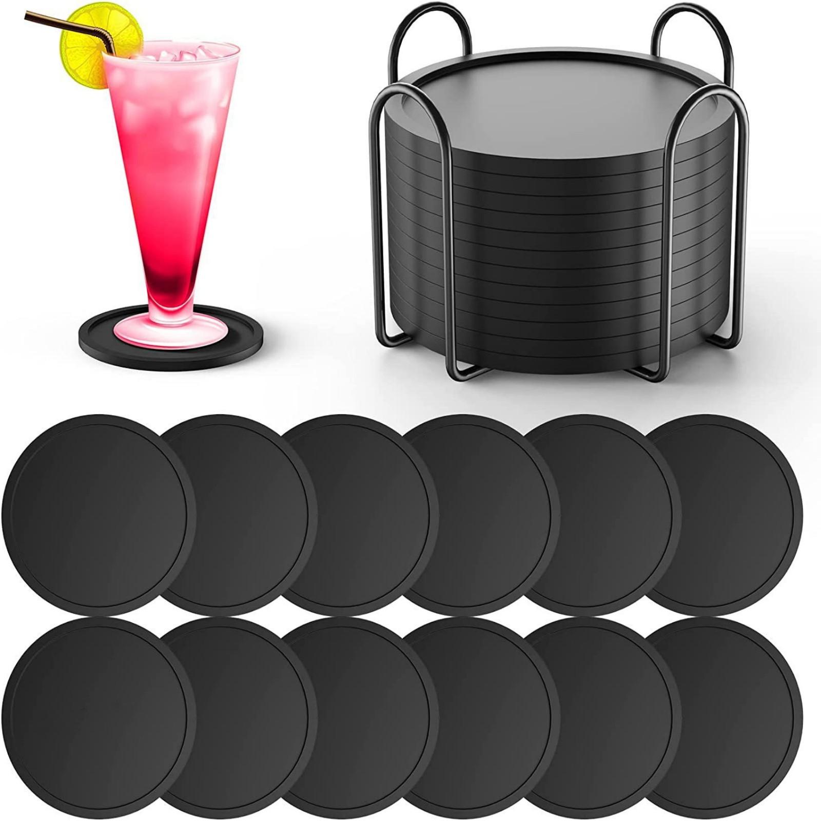 12pcs Silicone Coaster With Storage Holder Heat resistant Non slip Cup Pad For Office Home Coffee Shop black
12pcs Silicone Coaster With Storage Holder Heat resistant Non slip Cup Pad For Office Home Coffee Shop black