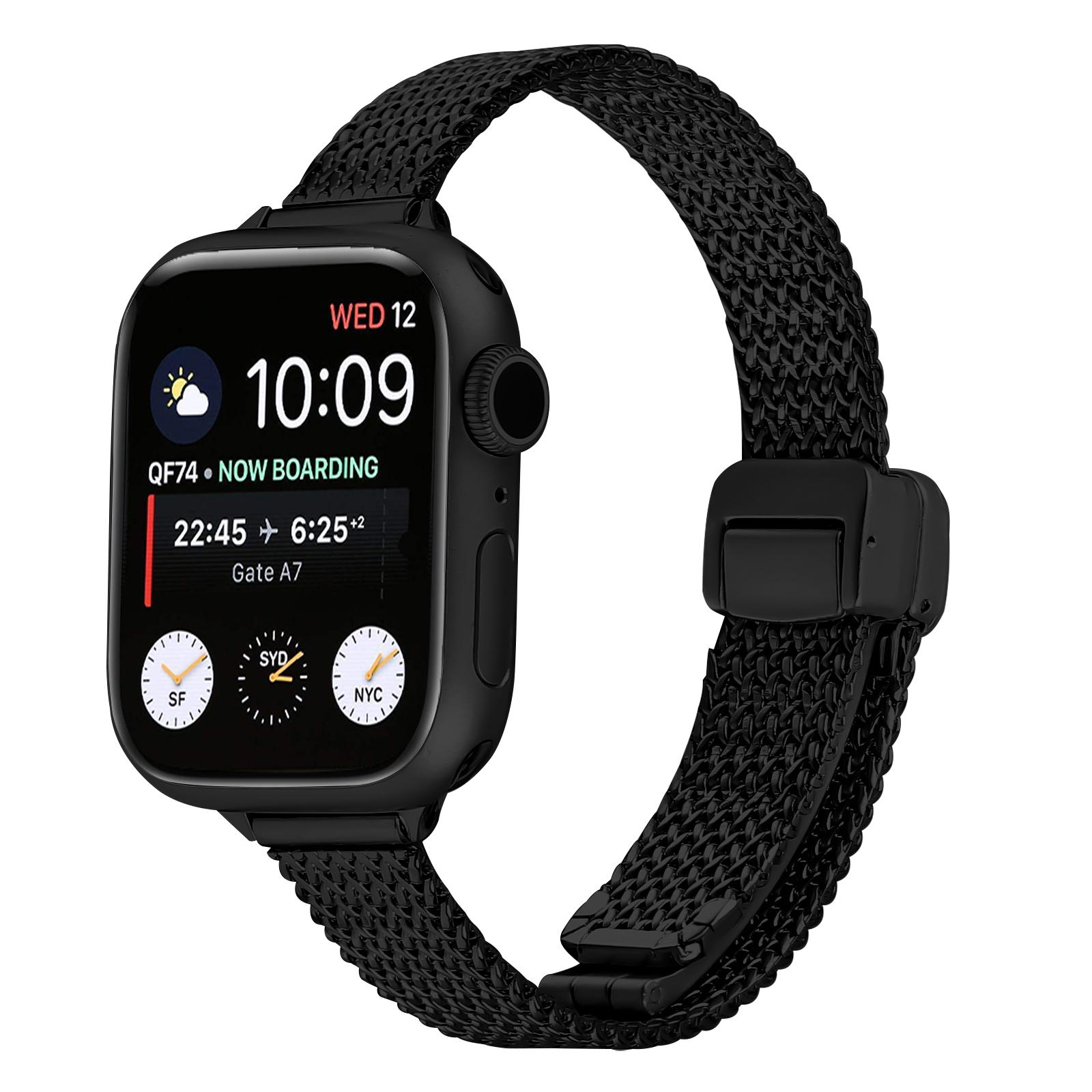 Milanese Watch Strap for Apple Watch Series 10 9 8 7 SE 6 5 4 3 2 1 42mm 41mm 40mm 38mm Herringbone Stainless Steel Black Wrist Band As shown A
Milanese Watch Strap for Apple Watch Series 10 9 8 7 SE 6 5 4 3 2 1 42mm 41mm 40mm 38mm Herringbone Stainless Steel Black Wrist Band As shown A