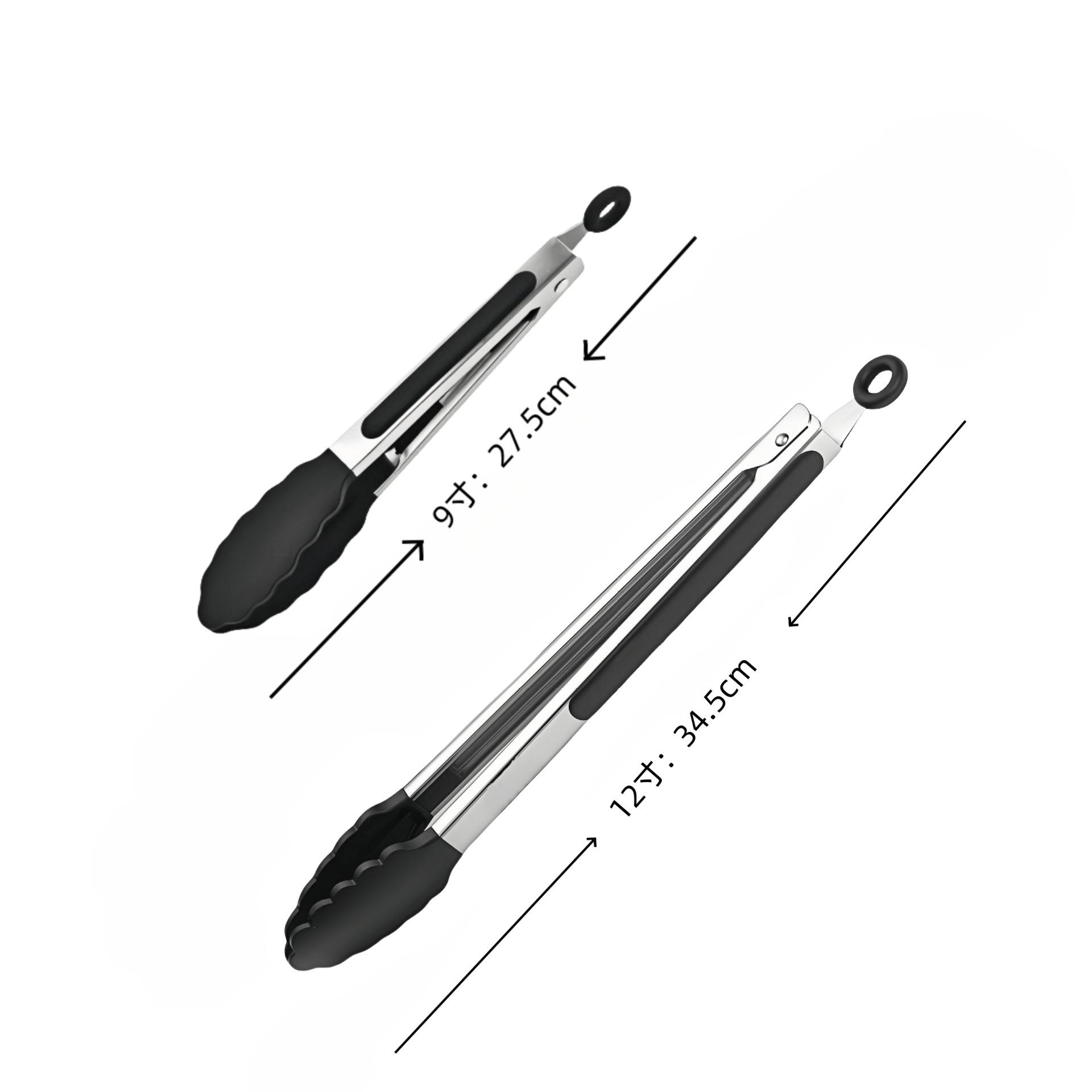 Черный силиконовый термостойкий кухонный зажим для жарки стейка
Черный силиконовый термостойкий кухонный зажим для жарки стейка