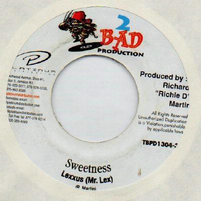 7inch Record LEXXUS - Sweetness TBPD13043 2 Bad Productio 1998 Jamaica Reggae, Ska & Dub Used
7inch Record LEXXUS - Sweetness TBPD13043 2 Bad Productio 1998 Jamaica Reggae, Ska & Dub Used