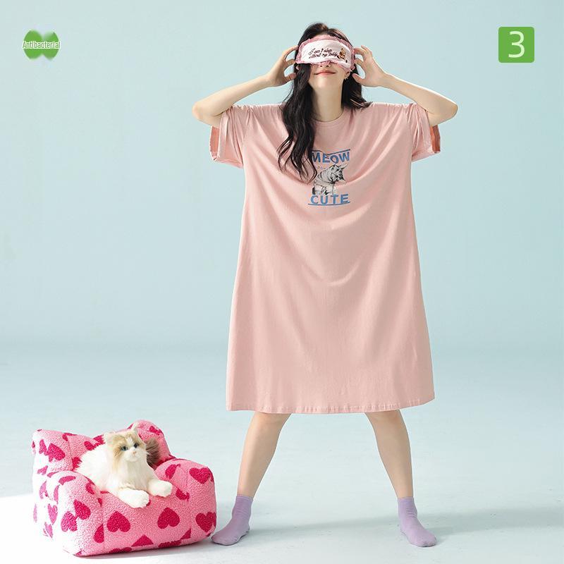 Super Soft Modal Summer Short-Sleeve Nightdress - Women s Cute, Loose Fit Home Wear L (Universal Fit 100-160 Jin)
Super Soft Modal Summer Short-Sleeve Nightdress - Women s Cute, Loose Fit Home Wear L (Universal Fit 100-160 Jin)