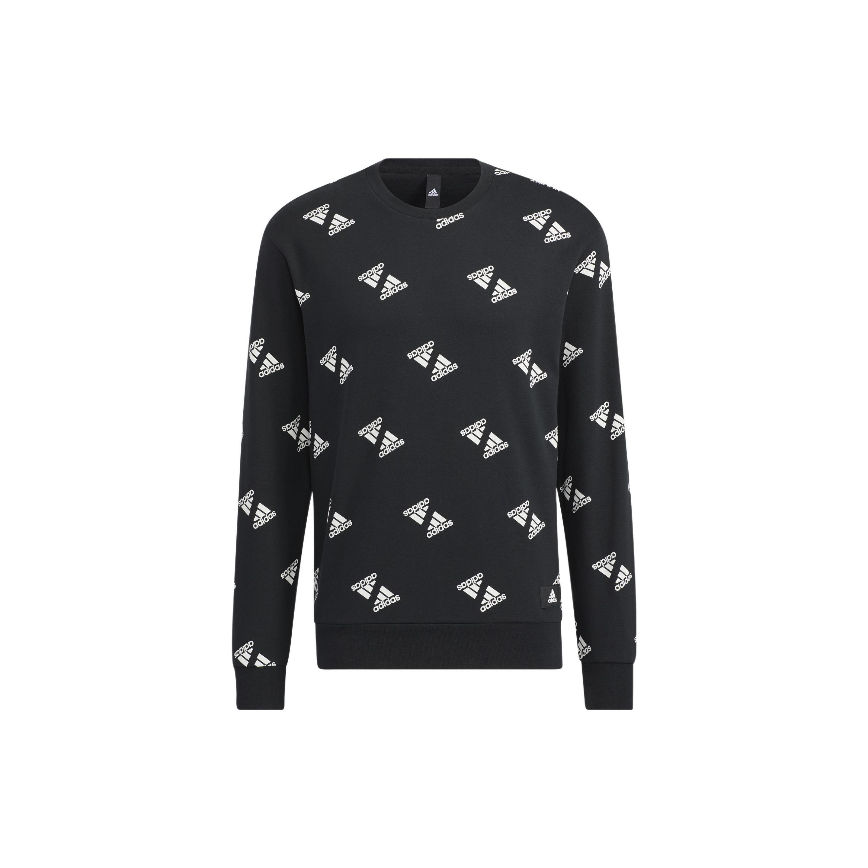 adidas Men s Black All-Over Print Logo Crew Neck Sweatshirt HE7447 L
adidas Men s Black All-Over Print Logo Crew Neck Sweatshirt HE7447 L