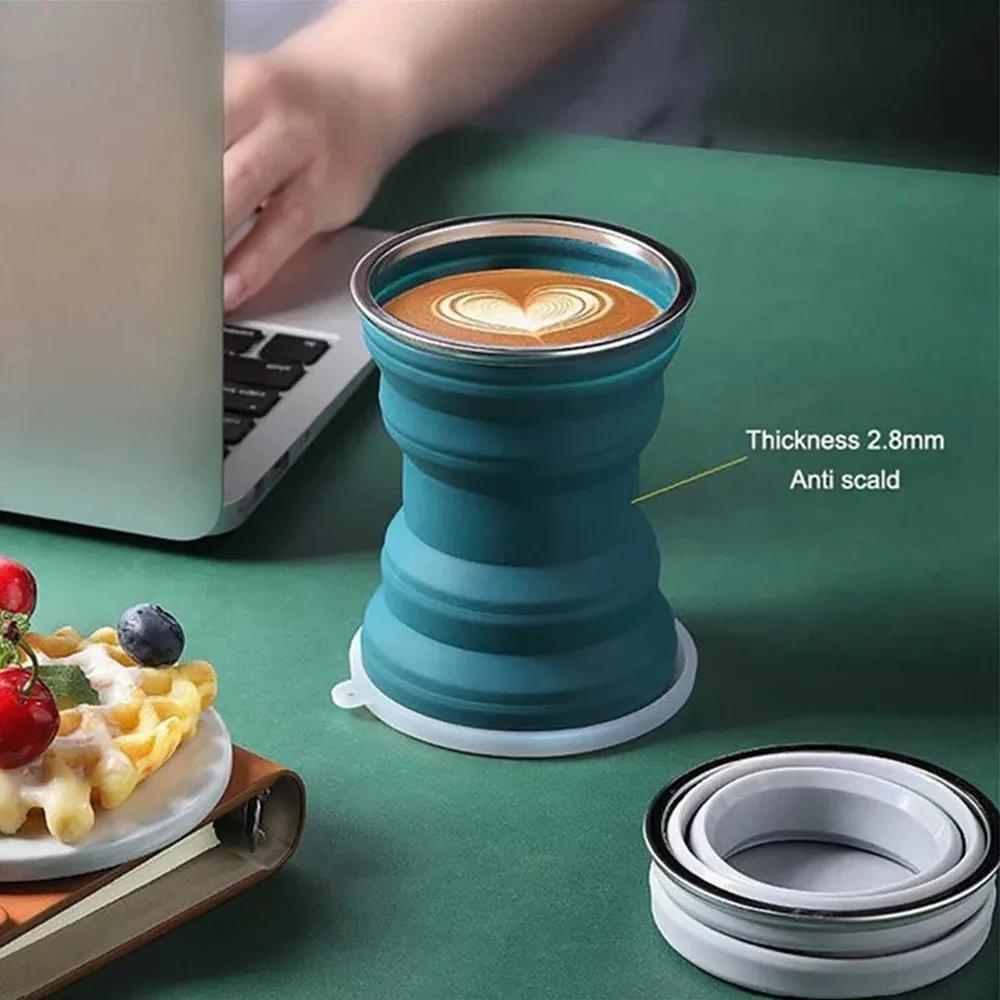 Portable Silicone Foldable Cup with Lanyard Heat Resistant Travel Mug with Collapsible Cup Lid Food Grade Silicone for Hot Water 320ml зелёный
Portable Silicone Foldable Cup with Lanyard Heat Resistant Travel Mug with Collapsible Cup Lid Food Grade Silicone for Hot Water 320ml зелёный