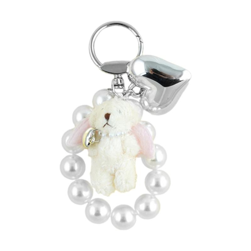 Elegant Keychain with Heart Pendant Plush Animal Bear Keyring Bracelet Bag Charm for Backpack Handbag Purse Decoration
Elegant Keychain with Heart Pendant Plush Animal Bear Keyring Bracelet Bag Charm for Backpack Handbag Purse Decoration