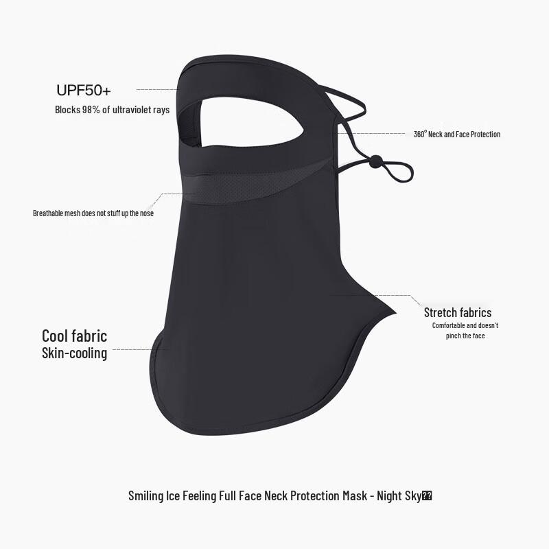 Breathable Full Face Sun Protection Mask with Neck Guard
Breathable Full Face Sun Protection Mask with Neck Guard