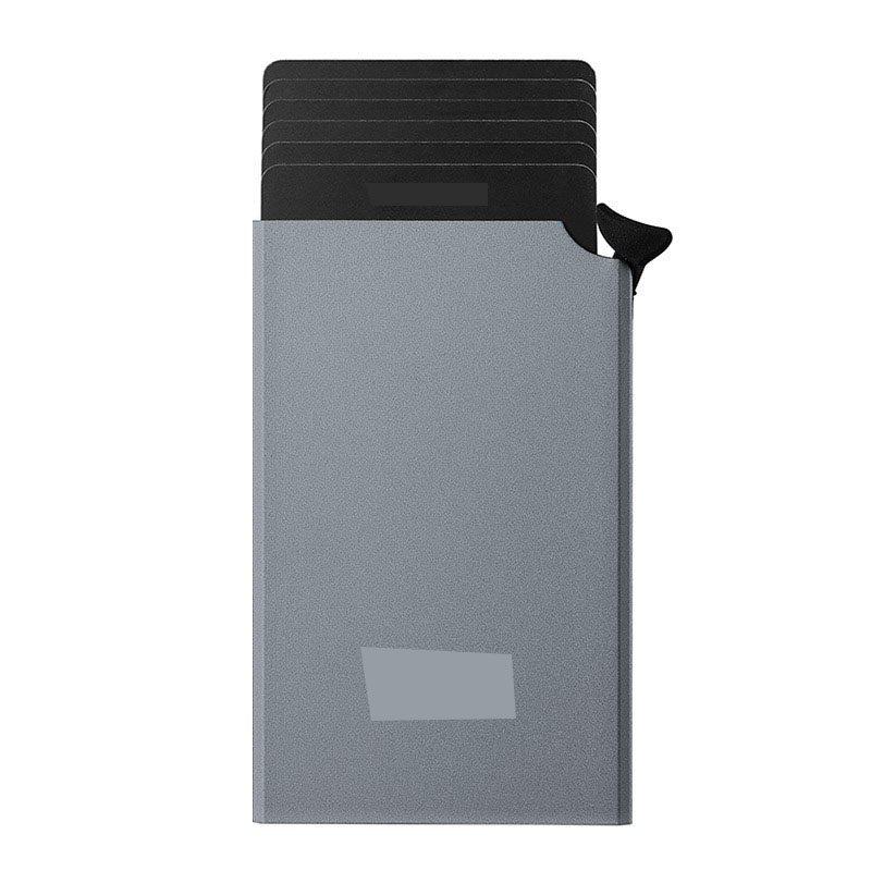 1pcs Anti theft brush card bag metal automatic pop-up ultra-thin simple men s and women s mini credit bank card box
1pcs Anti theft brush card bag metal automatic pop-up ultra-thin simple men s and women s mini credit bank card box