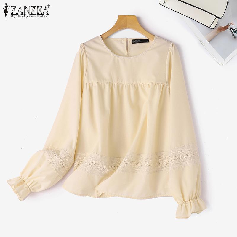 ZANZEA Женская повседневная кружевная лоскутная блузка с длинными рукавами
ZANZEA Женская повседневная кружевная лоскутная блузка с длинными рукавами