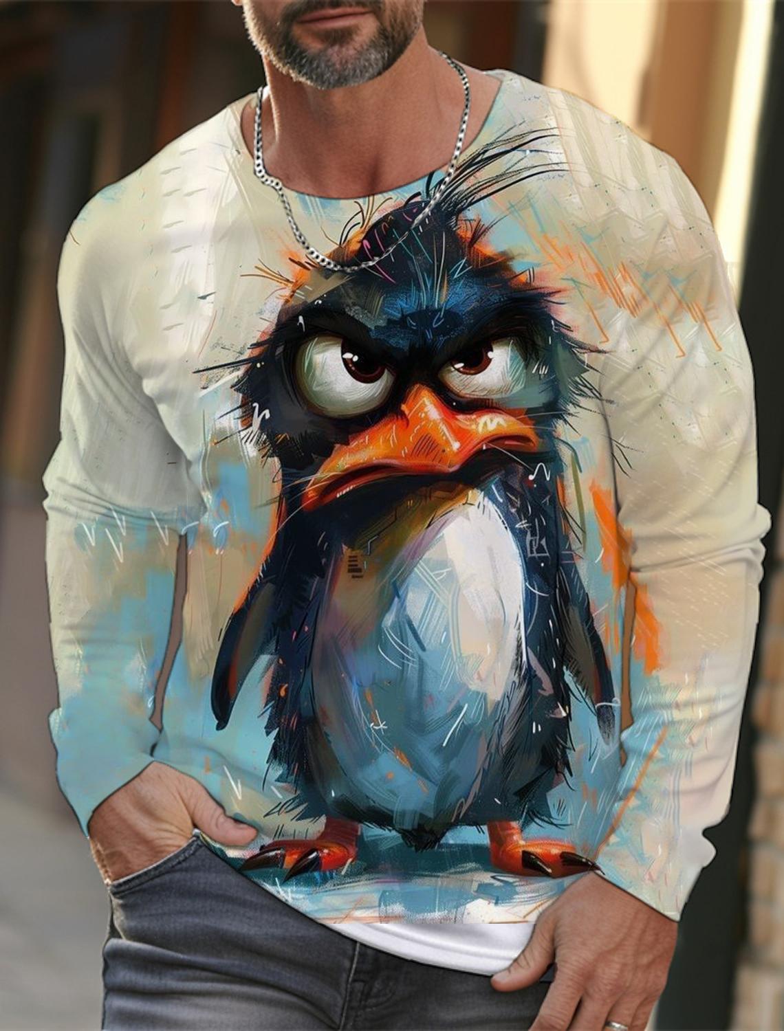 Забавный 3D-принт с животными, мужская футболка, хип-хоп, тренд, уличная одежда в стиле Харадзюку, осенняя свободная футболка с длинным рукавом из хлопка для мужчин S
Забавный 3D-принт с животными, мужская футболка, хип-хоп, тренд, уличная одежда в стиле Харадзюку, осенняя свободная футболка с длинным рукавом из хлопка для мужчин S