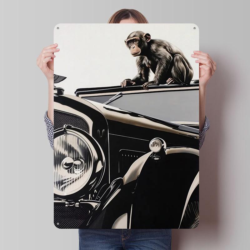 Chimp on Classic Car Printed Poster Customized Wall Art Retro Vintage Metal Tin Signs for Garage Modern Home Decoration Luxury 7.9x11.8In(20x30cm)
Chimp on Classic Car Printed Poster Customized Wall Art Retro Vintage Metal Tin Signs for Garage Modern Home Decoration Luxury 7.9x11.8In(20x30cm)