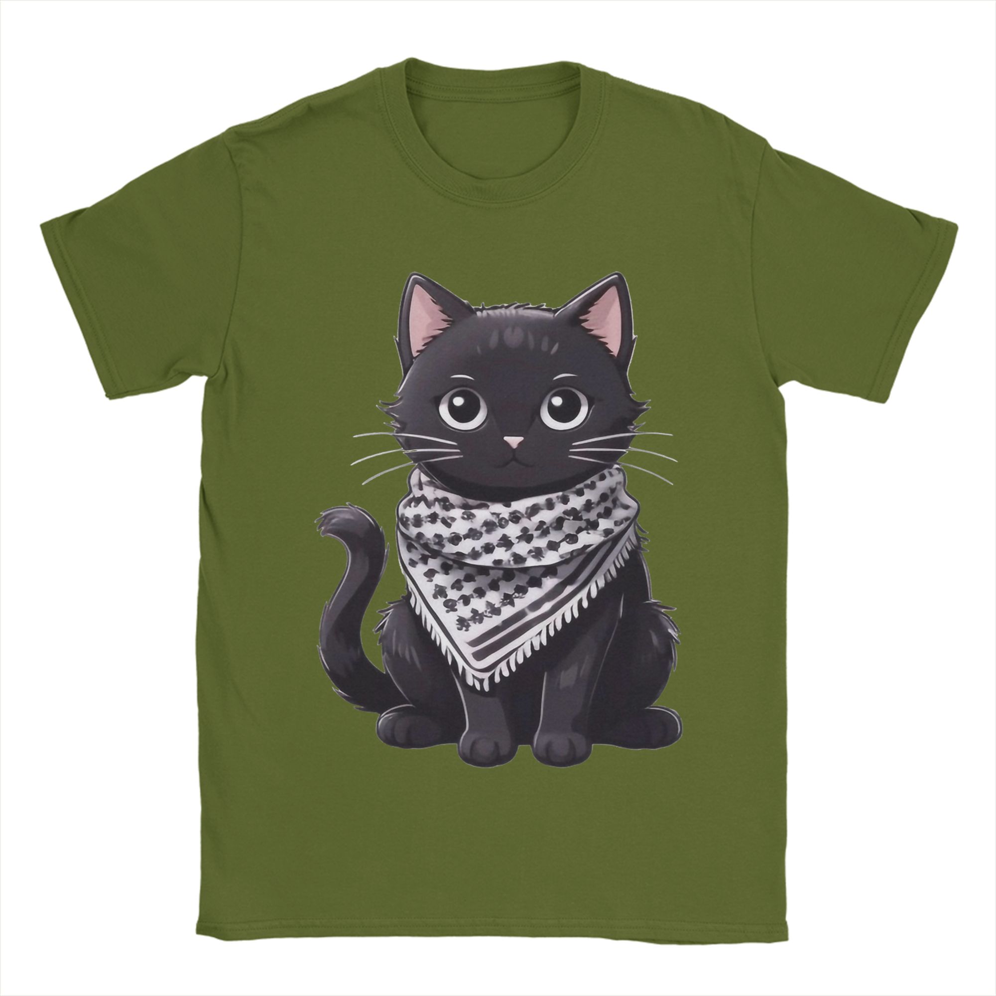 Cute Cat Wearing the Keffiyeh T-Shirt Men Amazing Pure Cotton Tees Round Neck Short Sleeve T Shirt Party Clothes 4XL
Cute Cat Wearing the Keffiyeh T-Shirt Men Amazing Pure Cotton Tees Round Neck Short Sleeve T Shirt Party Clothes 4XL
