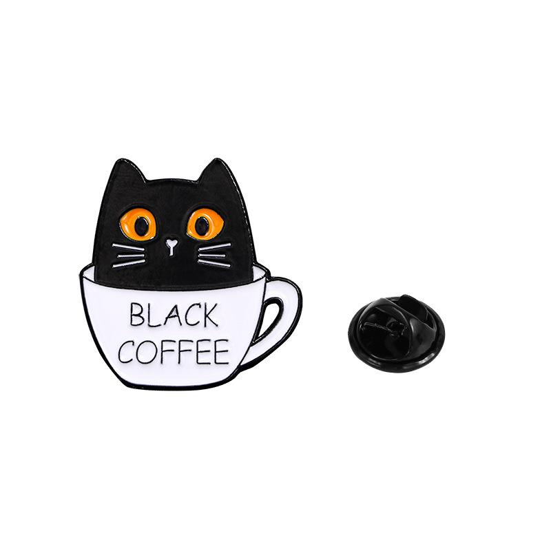 Cute animal kitten cartoon badge, super cute black cat personality English letters anti-light buckle small brooch
Cute animal kitten cartoon badge, super cute black cat personality English letters anti-light buckle small brooch