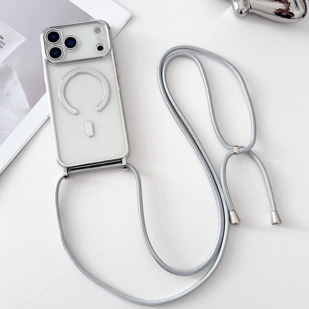 Necklace Lanyard Plating Magnetic Clear Phone for Apple IPhone 17 Air 16 14 12 13 15 Pro Max Silicone Soft Clear Cover iPhone 15 Pro Max срібний
Necklace Lanyard Plating Magnetic Clear Phone for Apple IPhone 17 Air 16 14 12 13 15 Pro Max Silicone Soft Clear Cover iPhone 15 Pro Max срібний