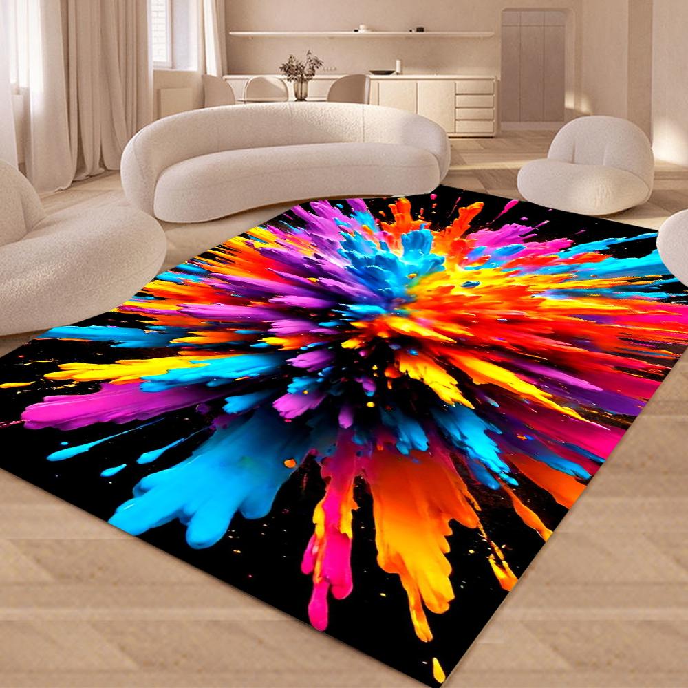 Artistic Color Explosion Area Rug with Paint Splash Patterns Living Room Bedroom Art Lovers Decor Carpet Home Decoration Mat 40x60cm
Artistic Color Explosion Area Rug with Paint Splash Patterns Living Room Bedroom Art Lovers Decor Carpet Home Decoration Mat 40x60cm