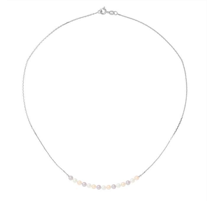 PERLINEA - Collier Perle de Culture d Eau Douce AAA+ - Ronde 3-4 mm - Multicolore - Or Blanc - Bijoux Femme
PERLINEA - Collier Perle de Culture d Eau Douce AAA+ - Ronde 3-4 mm - Multicolore - Or Blanc - Bijoux Femme