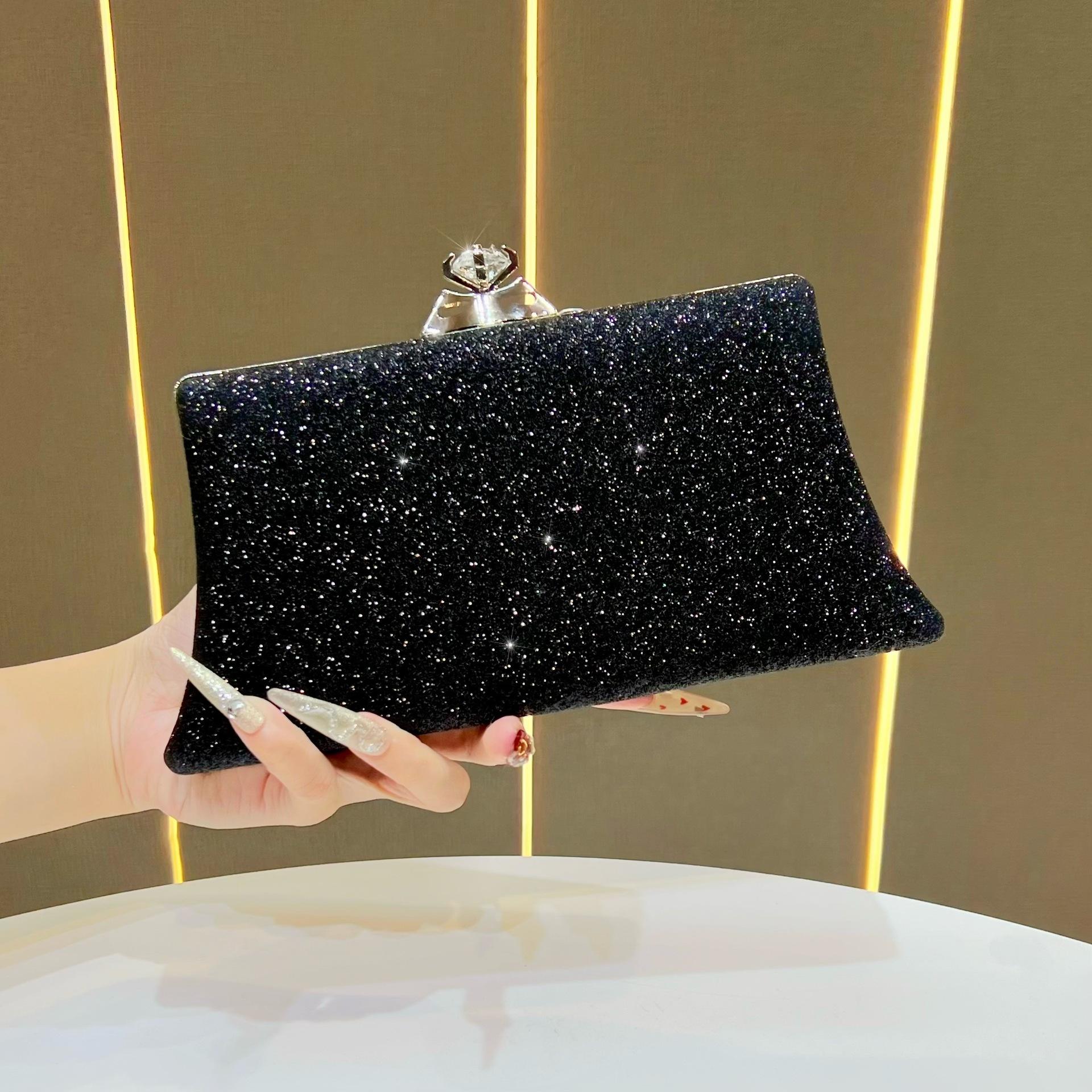 Wedding Birthday Banquet Dress Evening Bag Rhinestone Shiny Clutch Dinner Bag Trendy Snap Closure Handbag чёрный
Wedding Birthday Banquet Dress Evening Bag Rhinestone Shiny Clutch Dinner Bag Trendy Snap Closure Handbag чёрный