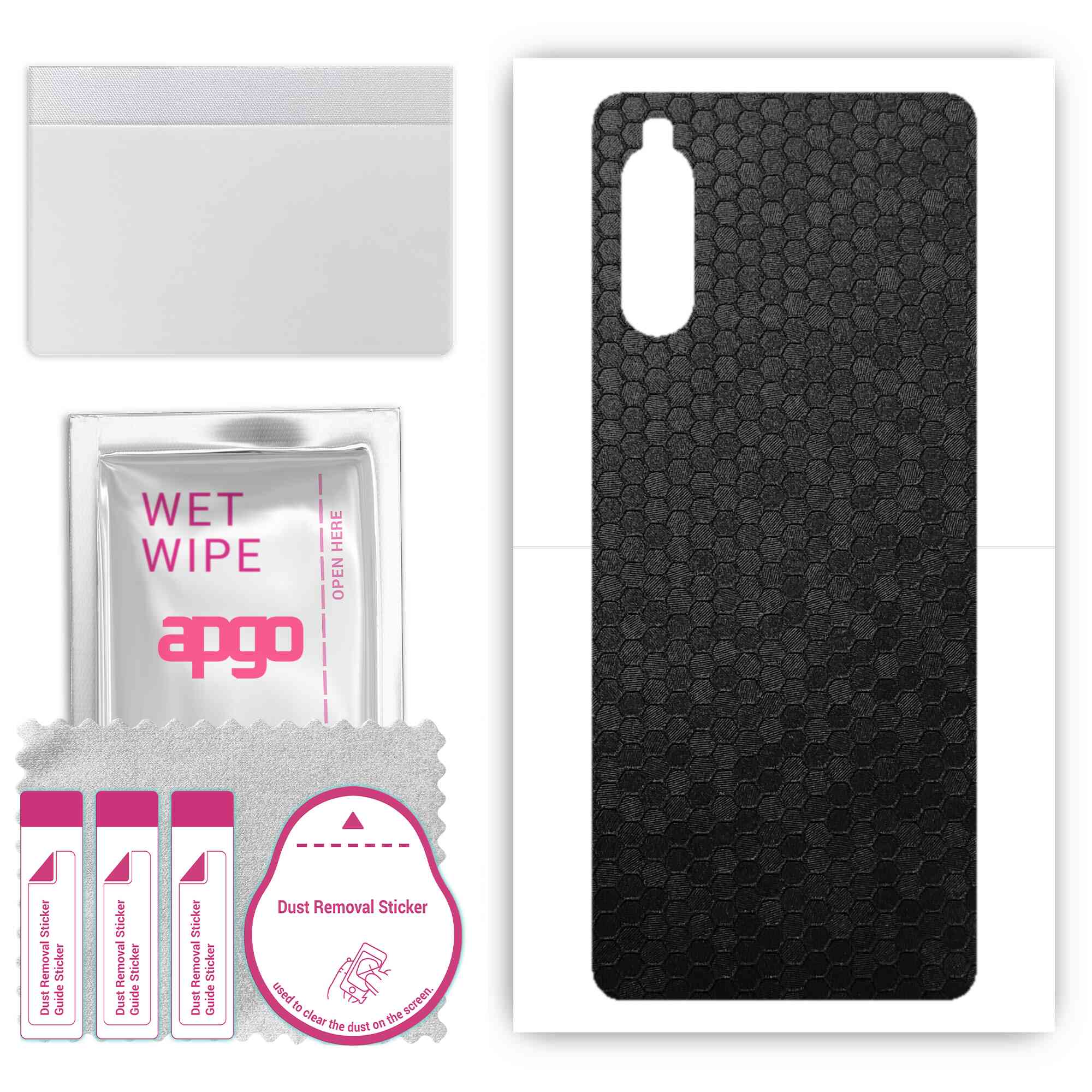 Apgo Protective Skin Sticker for the back compatible with Sony Xperia 10 II, Wrap Film, Foil, Vinyl - Pattern Black Honeycomb
Apgo Protective Skin Sticker for the back compatible with Sony Xperia 10 II, Wrap Film, Foil, Vinyl - Pattern Black Honeycomb