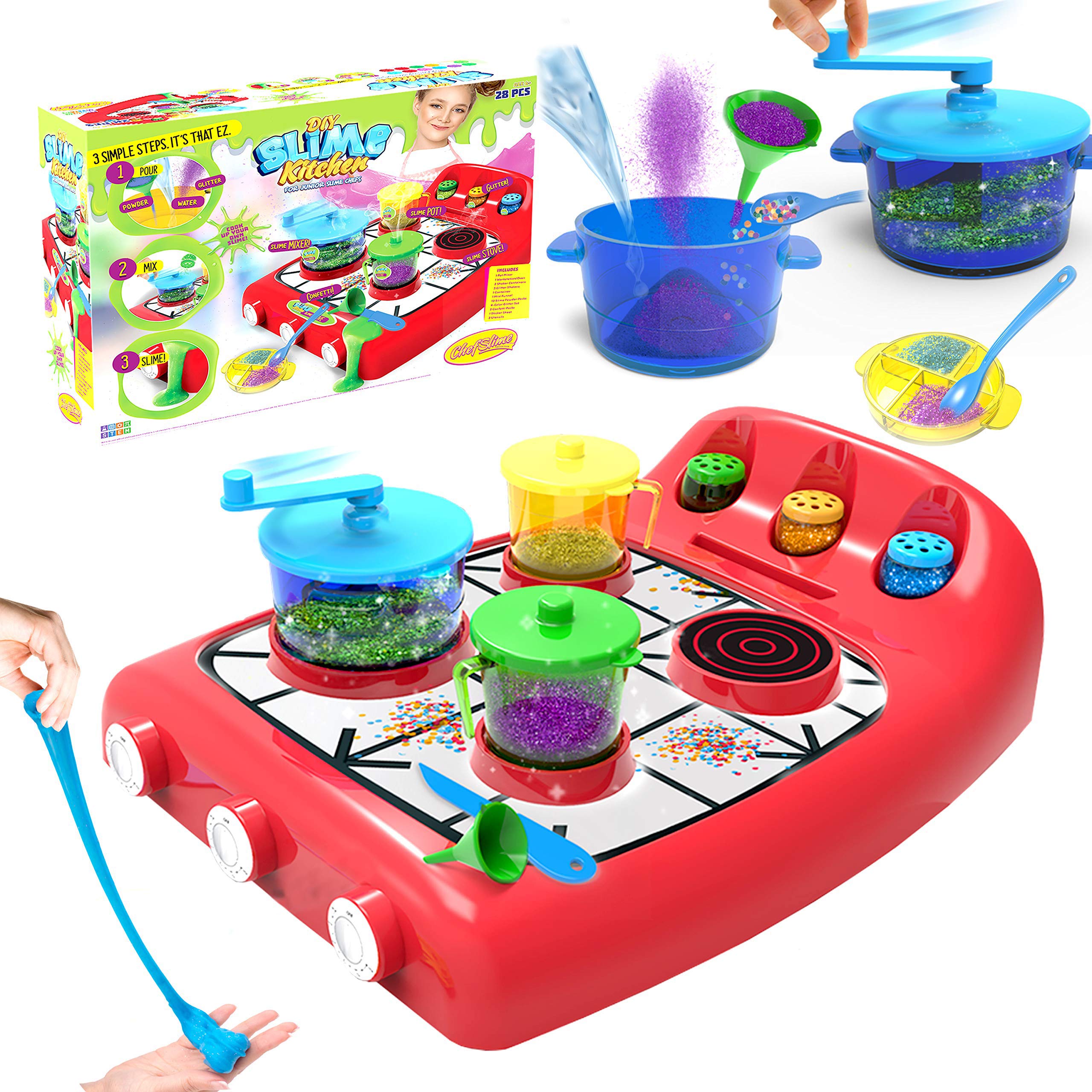 Набор для изготовления слаймов Slime Kitchen Mega Factory для девочек, включающий все необходимое для создания собственного суперэластичного слайма, 28 предметов, идея для подарка своими руками, разноцветный
Набор для изготовления слаймов Slime Kitchen Mega Factory для девочек, включающий все необходимое для создания собственного суперэластичного слайма, 28 предметов, идея для подарка своими руками, разноцветный