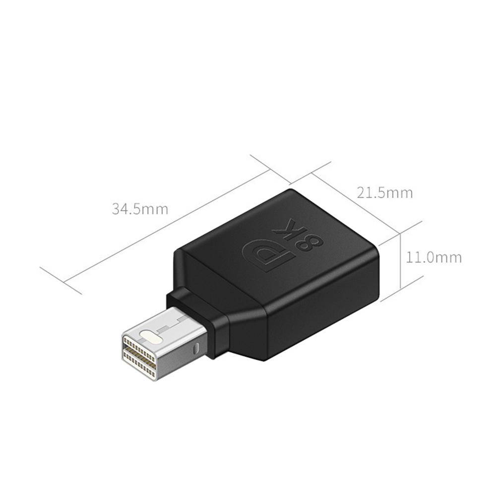 DP Female to Mini DP Male Adapter DisplayPort 1.4 8K Converter for Notebook Computer Projector As Shown A
DP Female to Mini DP Male Adapter DisplayPort 1.4 8K Converter for Notebook Computer Projector As Shown A