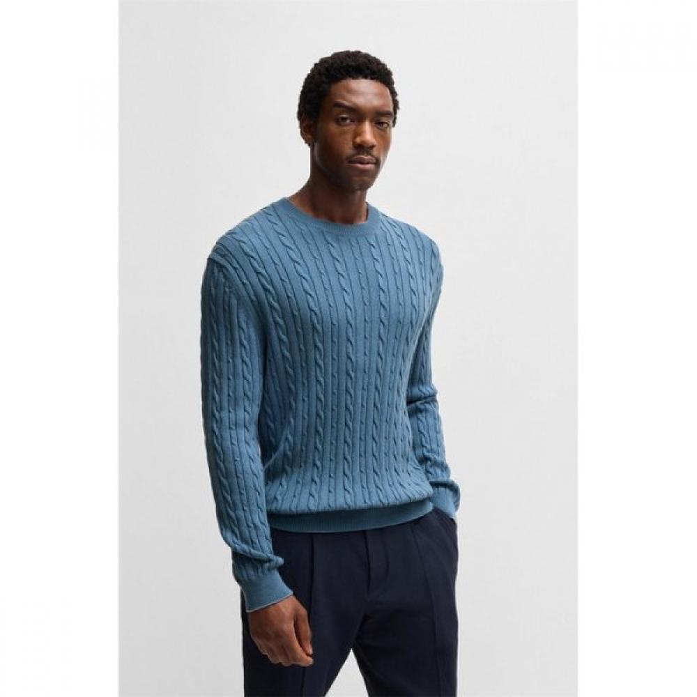 Boss Cotton Cashmere Relaxed Fit Cable Knit Sweater Medium Blue 50537274426 XL
Boss Cotton Cashmere Relaxed Fit Cable Knit Sweater Medium Blue 50537274426 XL