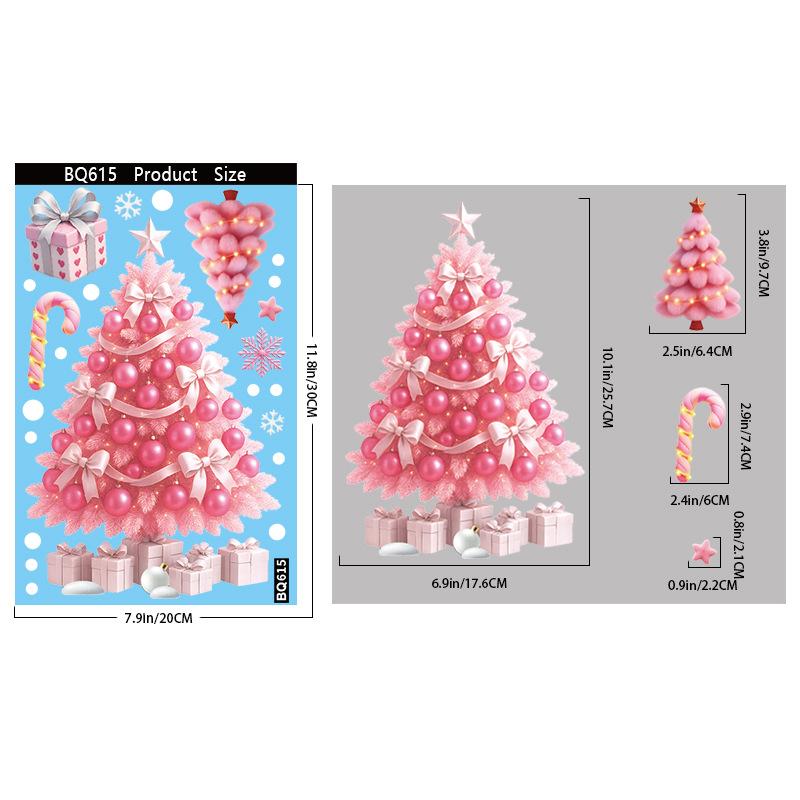 Pink Santa/Snowman Decorative Christmas Window Stickers, Removable Holiday Window Decals for Christmas Home Party Decor
Pink Santa/Snowman Decorative Christmas Window Stickers, Removable Holiday Window Decals for Christmas Home Party Decor