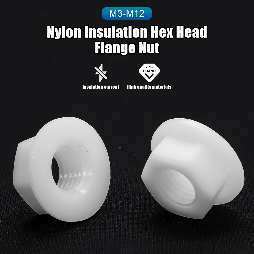 NINDEJIN 10/50pcs White Nylon Hexagon Flange Nut M3 M4 M5 M6 M8 M10 M12 Plastic Flange Nut for Heat Electricity Insulation M8 10pcs
NINDEJIN 10/50pcs White Nylon Hexagon Flange Nut M3 M4 M5 M6 M8 M10 M12 Plastic Flange Nut for Heat Electricity Insulation M8 10pcs