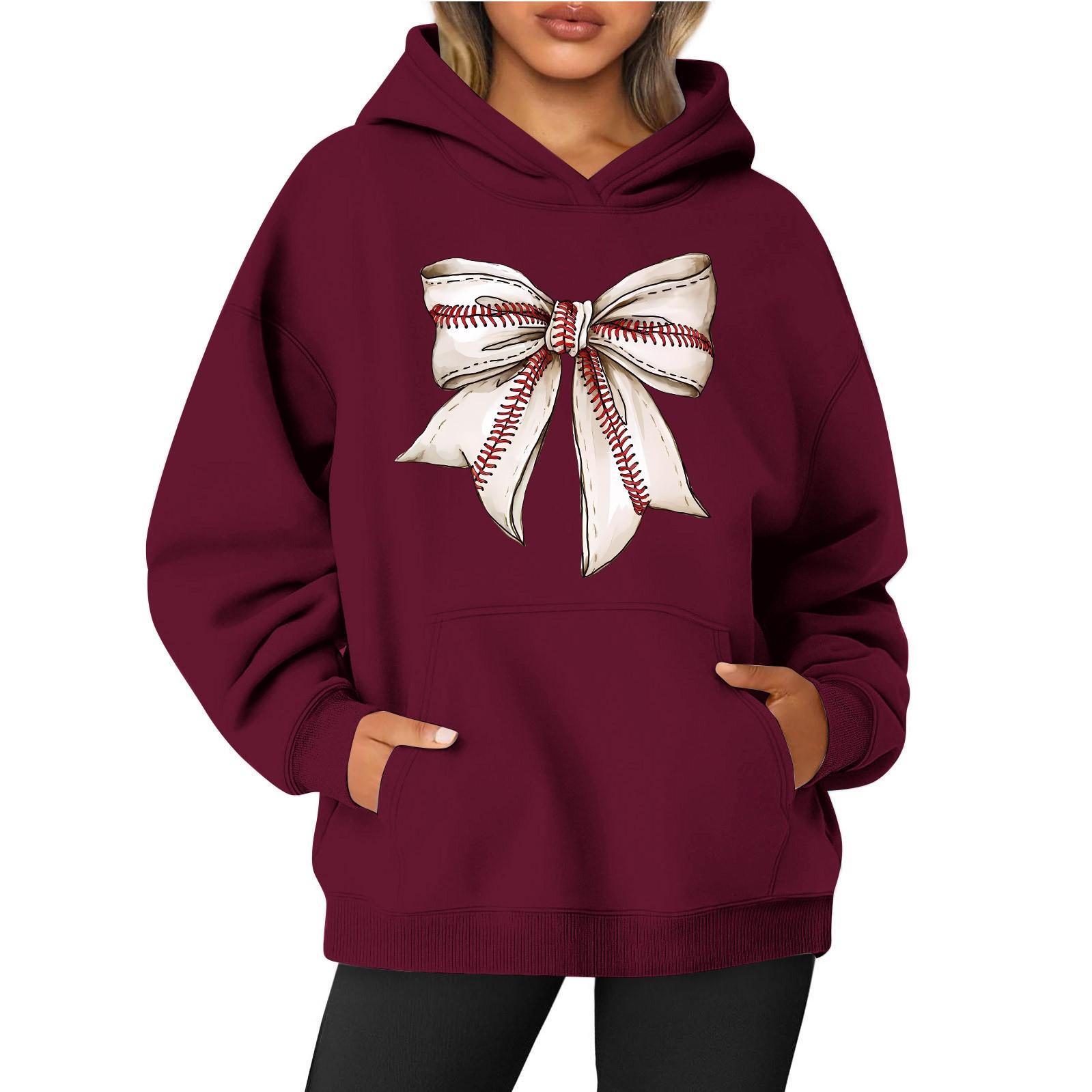 Женская толстовка с круглым вырезом и длинным рукавом с бейсбольным принтом L винный
Женская толстовка с круглым вырезом и длинным рукавом с бейсбольным принтом L винный