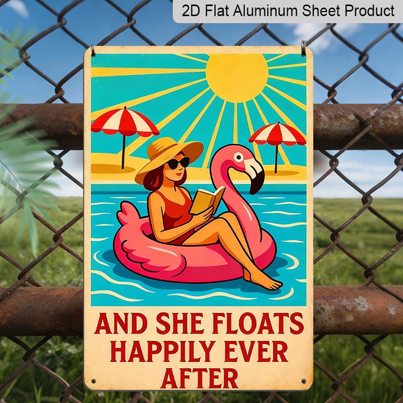 2D Flat - 1pc Whimsical Flamingo & Beach Metal Aluminum Sign Wall Art - And She Floats Happily Ever After 7.87x11.81inch, Durable Reusable Coastal 20*30cm
2D Flat - 1pc Whimsical Flamingo & Beach Metal Aluminum Sign Wall Art - And She Floats Happily Ever After 7.87x11.81inch, Durable Reusable Coastal 20*30cm