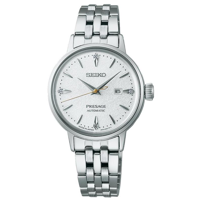 SEIKO Presage series 50 meters waterproof automatic/manual mechanical movement Steel Strap 30.3mm women s watch silver dial SRE017J1 срібний
SEIKO Presage series 50 meters waterproof automatic/manual mechanical movement Steel Strap 30.3mm women s watch silver dial SRE017J1 срібний
