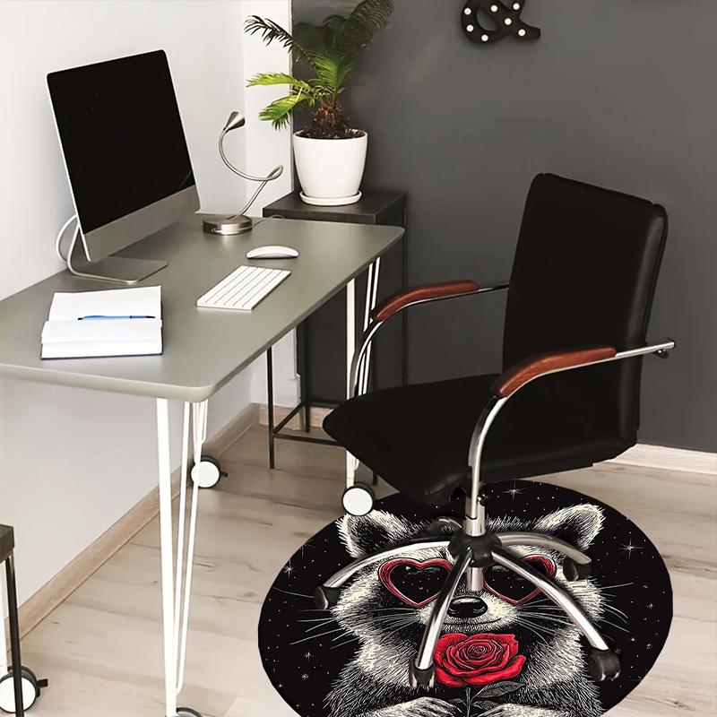 1pc Carpet Chair Mats Raccoon with Heart-Shaped Glasses Holding a Rose Perfect for Decorating Chairs, Polyester Carpet, for Living Room.YDT625 80cm by 80cm
1pc Carpet Chair Mats Raccoon with Heart-Shaped Glasses Holding a Rose Perfect for Decorating Chairs, Polyester Carpet, for Living Room.YDT625 80cm by 80cm